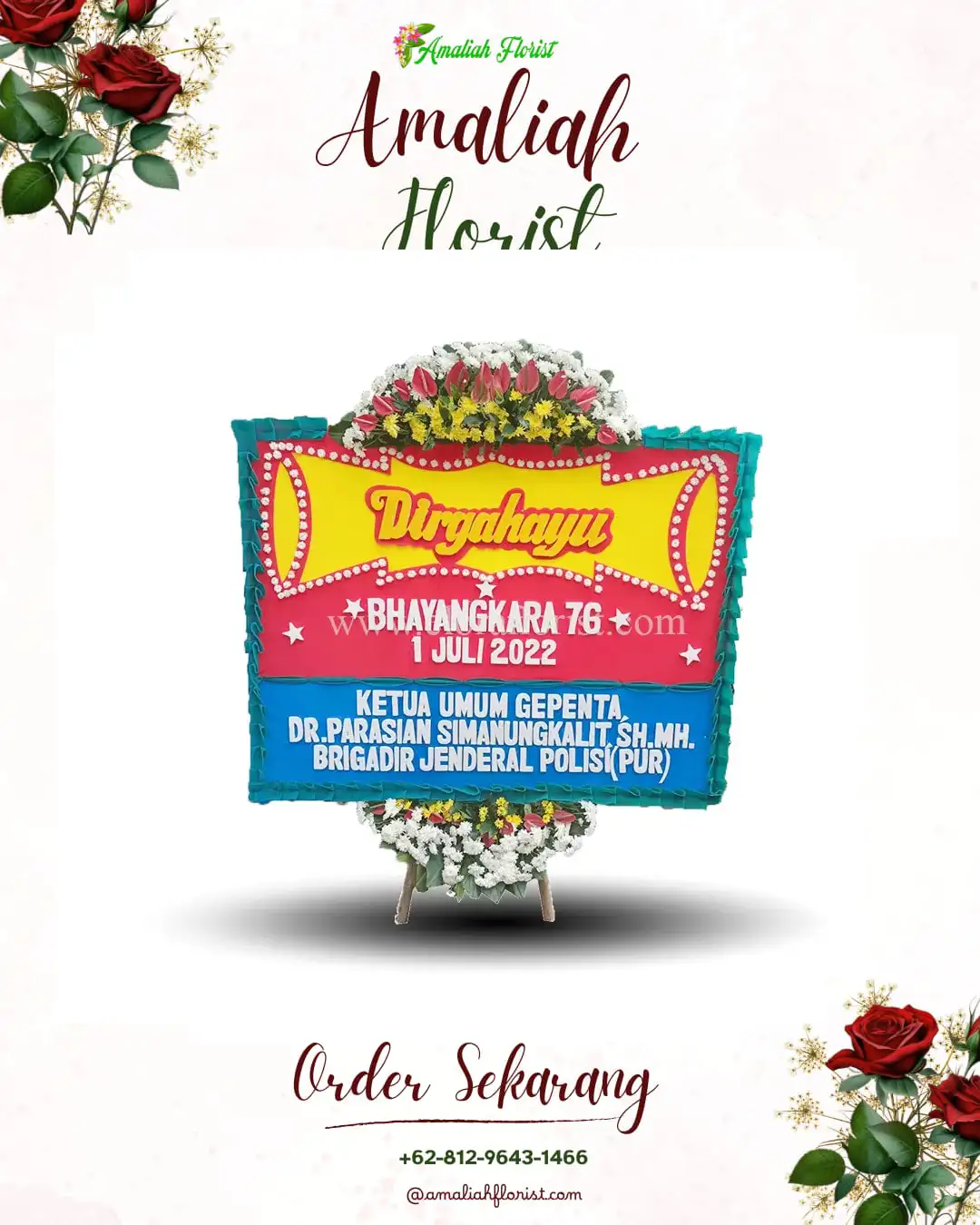 Papan Bunga HUT Ulang Tahun Mebarok